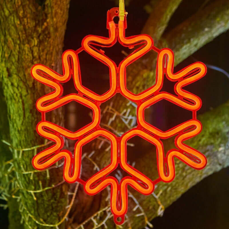 Lampa LED z motywem płatka śniegu, idealna na święta