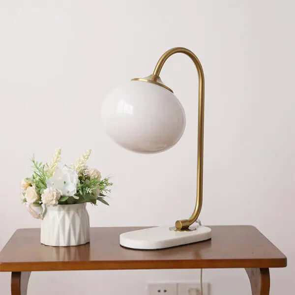 Lampa Stołowa z Metalu i Szkła Marshmallow