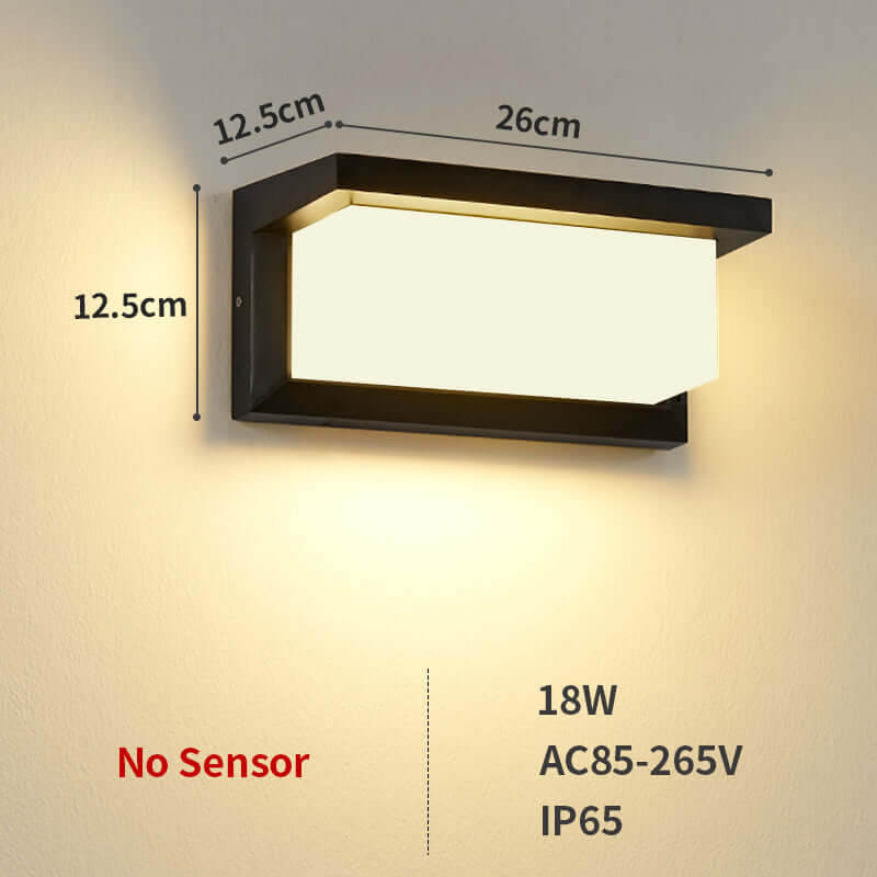 Zewnętrzna Wewnętrzna Lampa Ścienna LED z Czujnikiem Ruchu