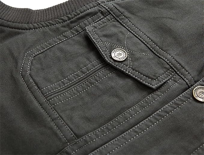 Męska kamizelka wielokieszeniowa vintage, styl retro, bez rękawów, obszerne kieszenie, elegancka i funkcjonalna, w klasycznym kolorze.
