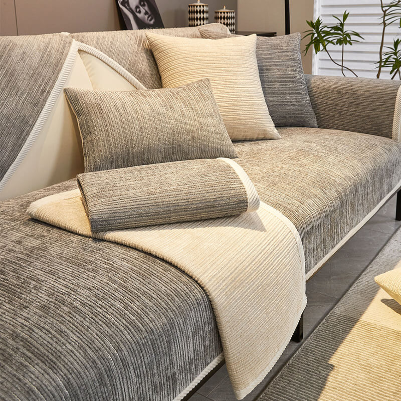Nowoczesny pokrowiec na kanapę odporny na zadrapania, elegancki design, ekologiczny, chroni powierzchnię, idealny dla zwierząt domowych.