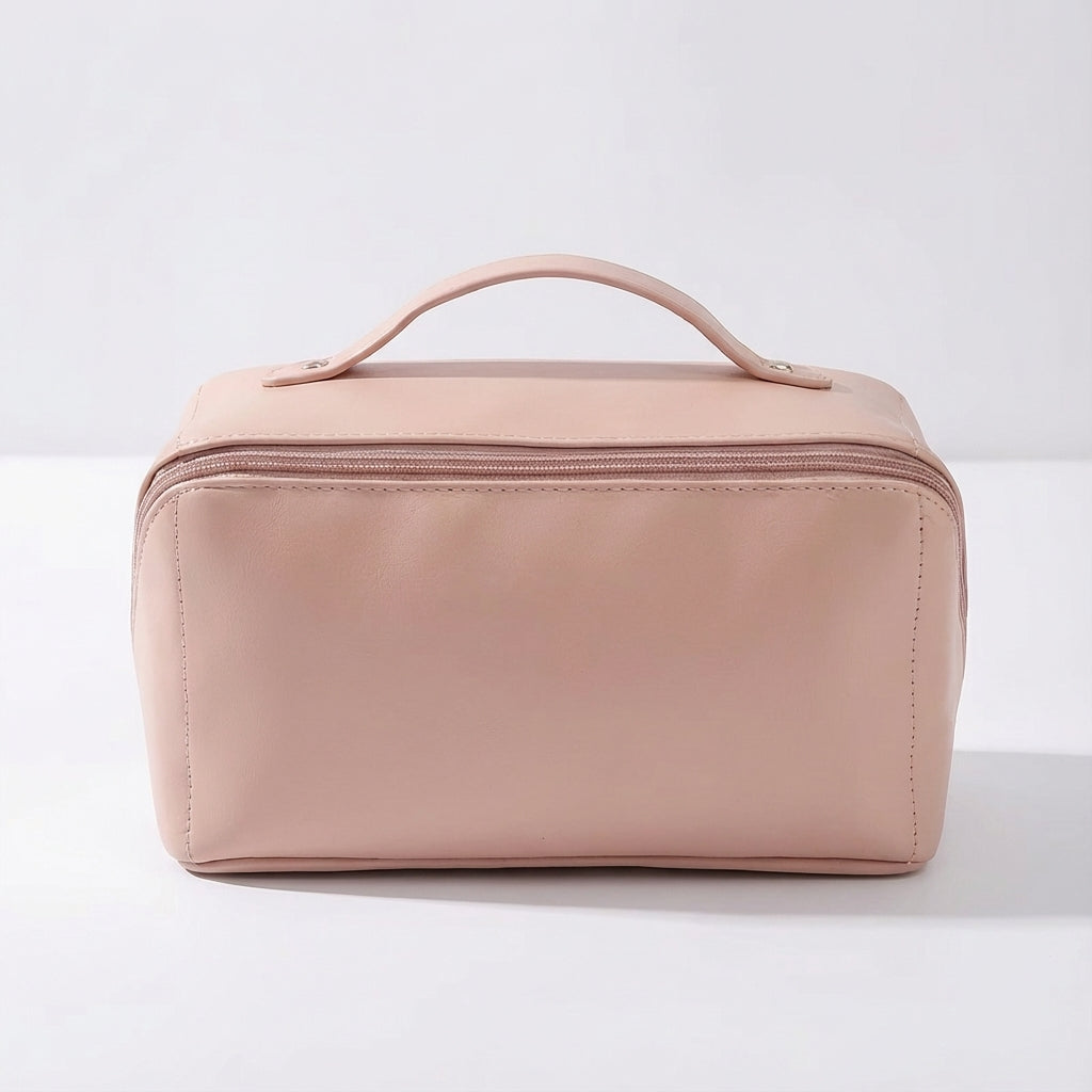 Glambox kompaktowa damska kosmetyczka podróżna, elegancki organizer na przybory higieniczne.