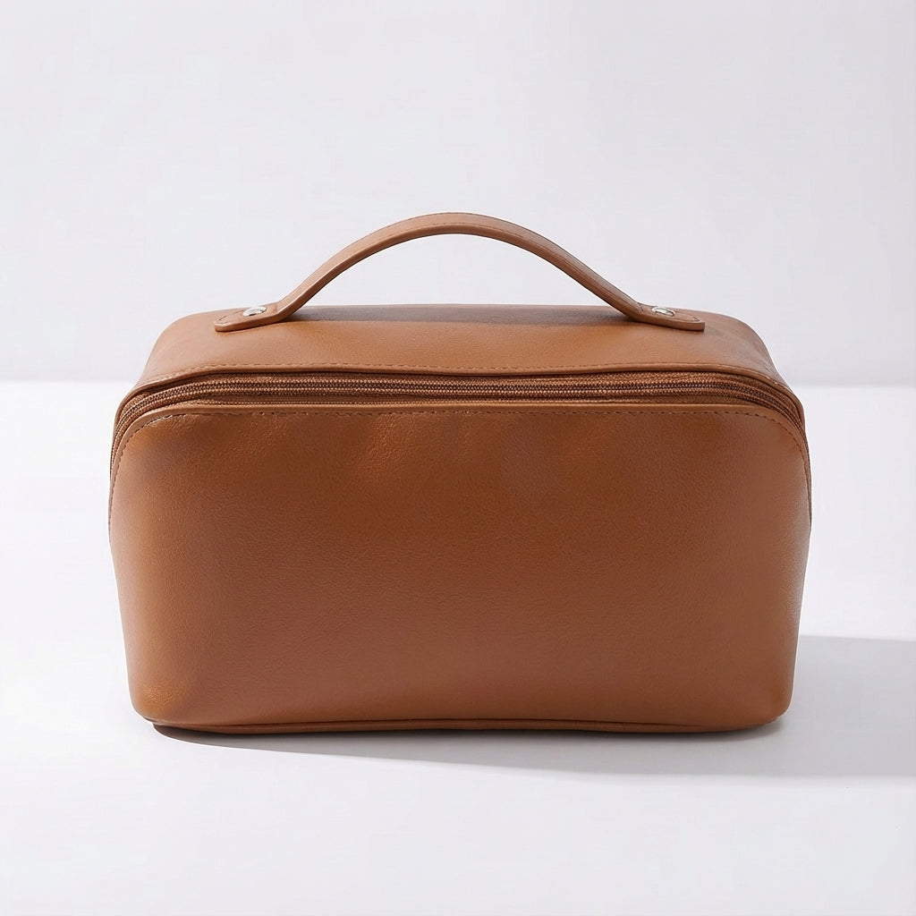 Funkcjonalna kosmetyczka podróżna Glambox, wielokomorowy organizer do makijażu i akcesoriów.