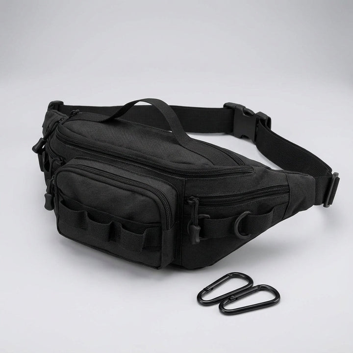 Saszetka biodrowa RangerPack do trekkingu i outdooru, z wodoodpornego materiału, systemem MOLLE.