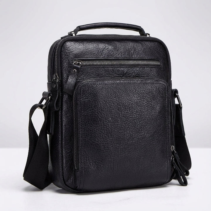 Unisex skórzana torba messenger EnduraBag z wieloma kieszeniami. Praktyczna i modna torba na ramię dla organizacji.