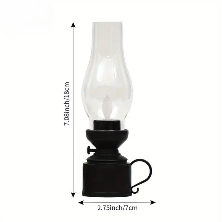 Elegancka lampa olejowa LED z realistycznym efektem płomienia i wyborem kolorów, idealna do stworzenia ciepłej atmosfery i bezpiecznego dopasowania