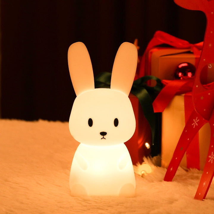 Dziecięca lampka nocna LED, 7 kolorów, zabawny zwierzęcy design, wbudowany timer, idealna do pokoju dziecka lub w podróż.