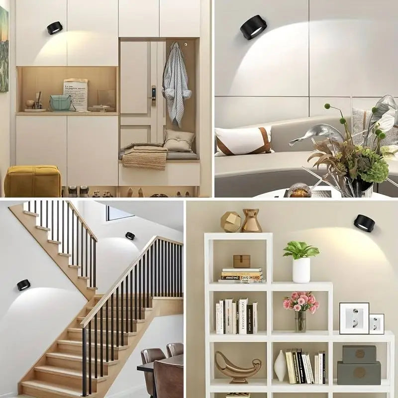Nowoczesna lampa LED bezprzewodowa 360°, elastyczny design, delikatne światło, idealna do relaksującej atmosfery, praktyczna mobilność.