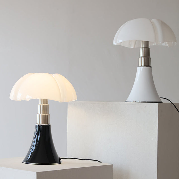 Retro lampa LED ClassicGlow, elegancki i jasny design, z abażurem z akrylu i aluminium, energooszczędna.
