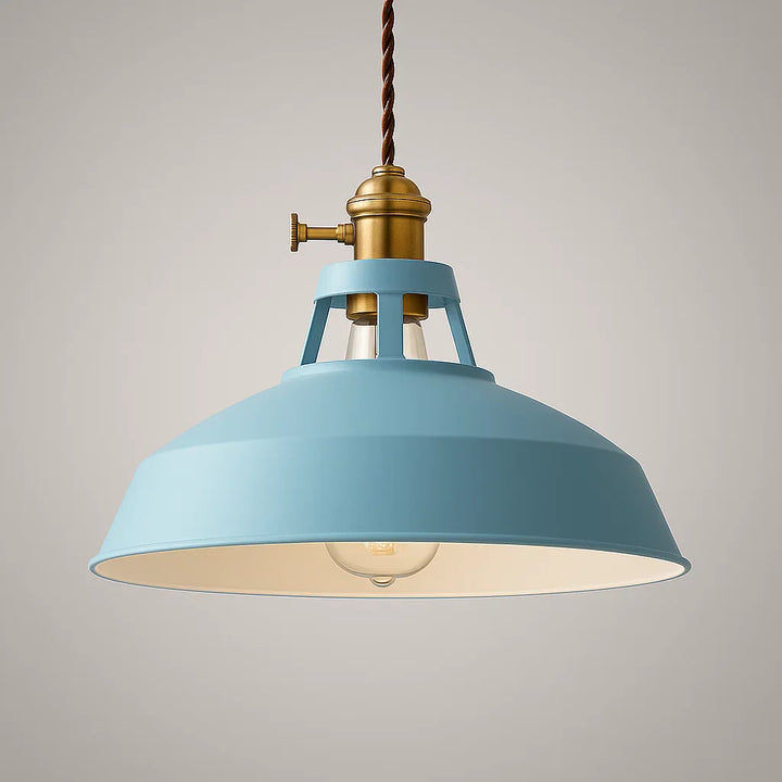 Industrialna lampa wisząca w stylu retro, wykonana z solidnego metalu, idealna do jadalni, dostępna w wielu kolorach.