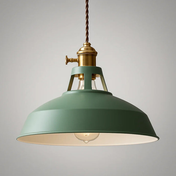 Industrialna lampa wisząca w stylu retro, wykonana z solidnego metalu, idealna do jadalni, dostępna w wielu kolorach.