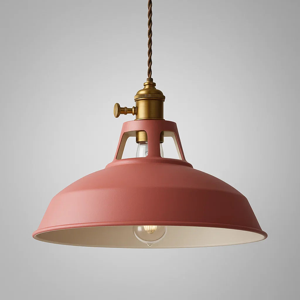 Industrialna lampa wisząca w stylu retro, wykonana z solidnego metalu, idealna do jadalni, dostępna w wielu kolorach.