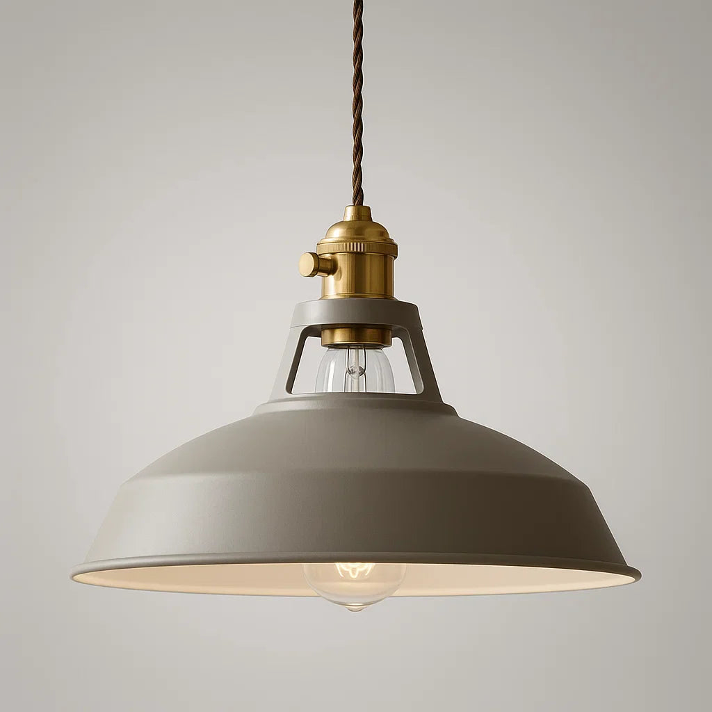 Industrialna lampa wisząca w stylu retro, wykonana z solidnego metalu, idealna do jadalni, dostępna w wielu kolorach.