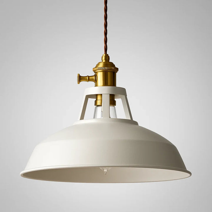 Industrialna lampa wisząca w stylu retro, wykonana z solidnego metalu, idealna do jadalni, dostępna w wielu kolorach.
