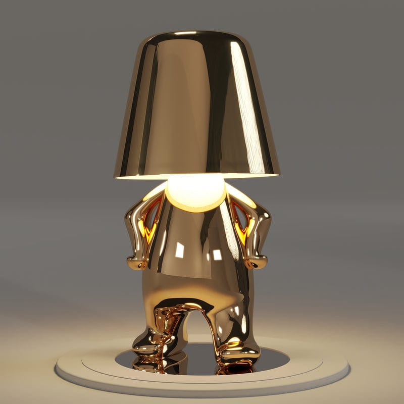 Lampe tactile élégante Mr. Gold, or brillant, réglage tactile, style moderne, ambiance chic.