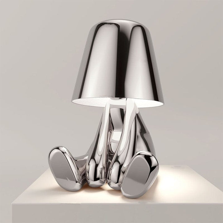 Elegancka lampa dotykowa Mr. Gold, złota, z regulacją dotykową, nowoczesny styl, szykowna atmosfera.