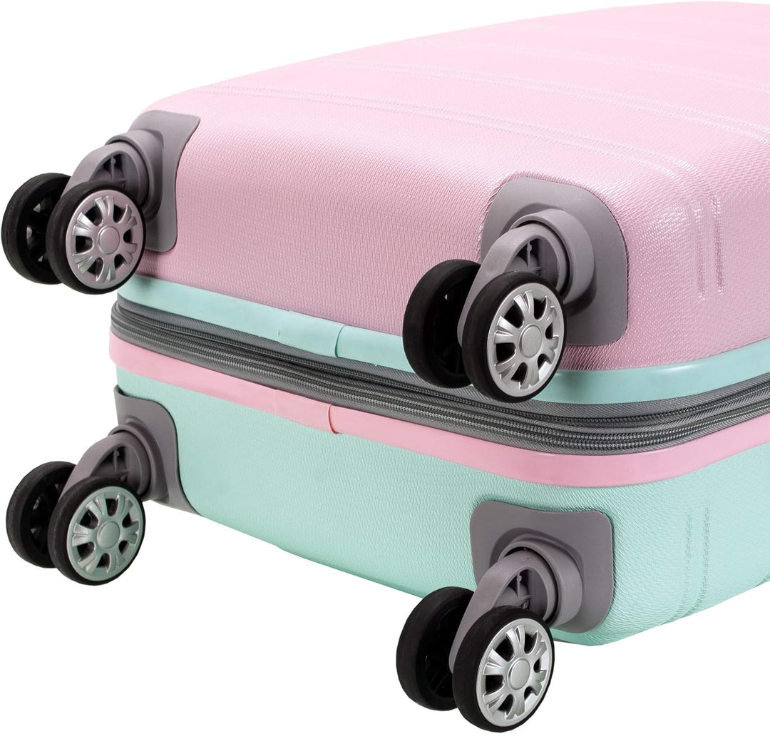Lekki, twardy bagaż podręczny Cotton Candy z rozszerzalną funkcją i podwójnymi kółkami spinner, uniseks.