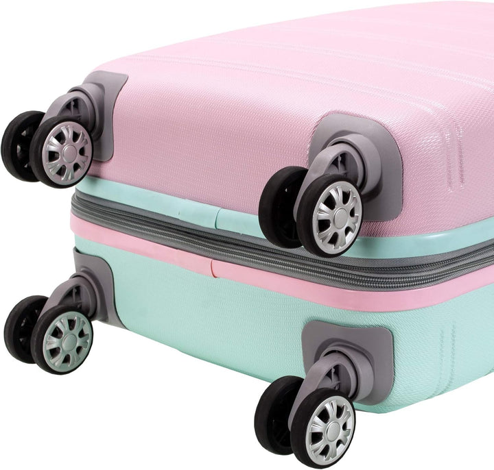 Lekki, twardy bagaż podręczny Cotton Candy z rozszerzalną funkcją i podwójnymi kółkami spinner, uniseks.