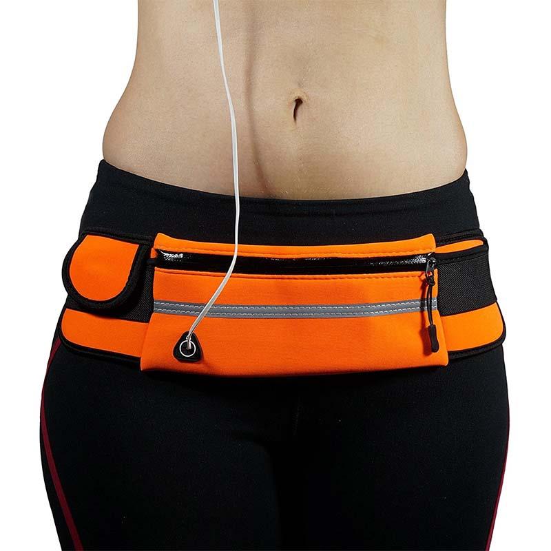 Lekki wodoodporny pas fitness unisex do biegania, sportu i aktywności na świeżym powietrzu.