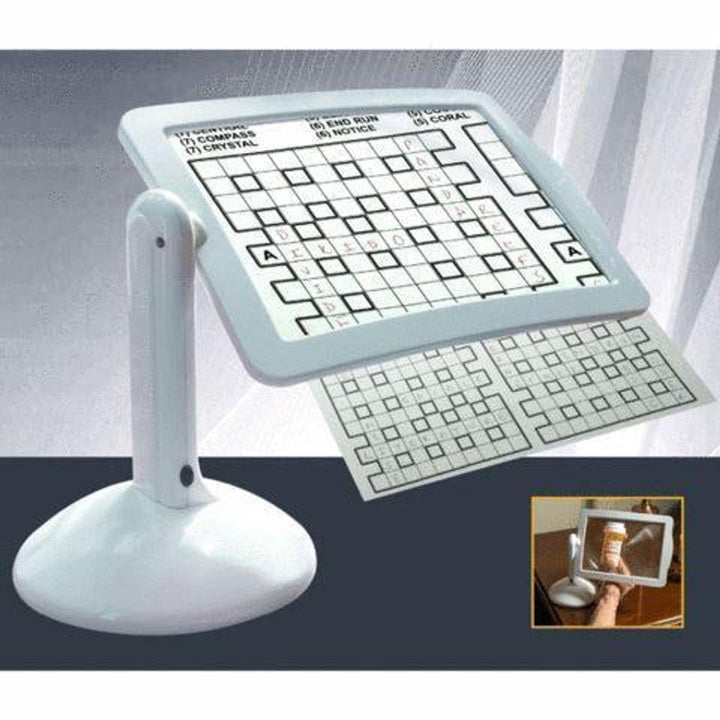 Samodzielna lupa LED stojąca, duży ekran 15x13.5 cm, światło 360°, idealna do czytania i hobby.