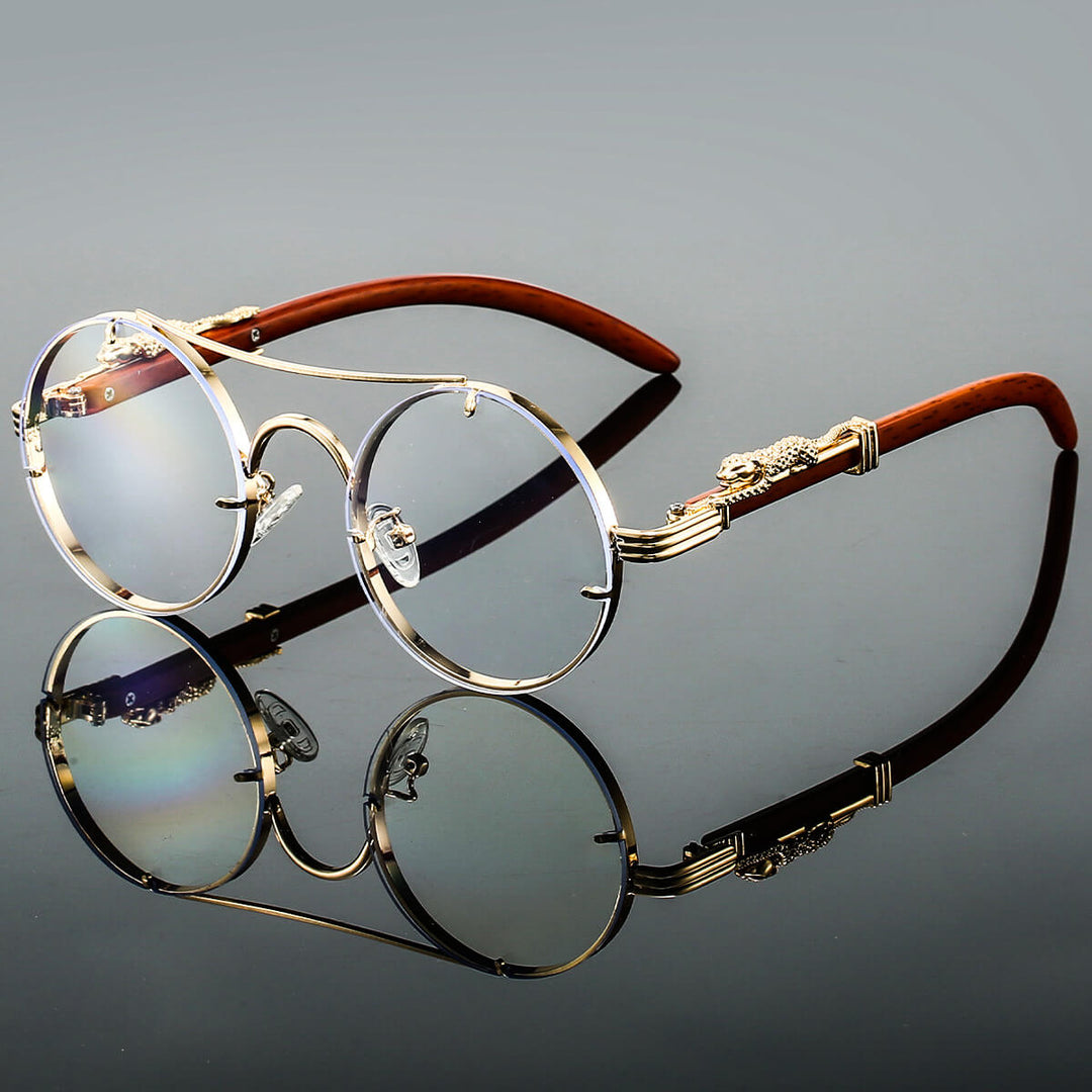 Męskie okulary przeciwsłoneczne retro z metalu w kolorze niebieskim, eleganckie oprawki, soczewki UV, stylowy dodatek letni.
