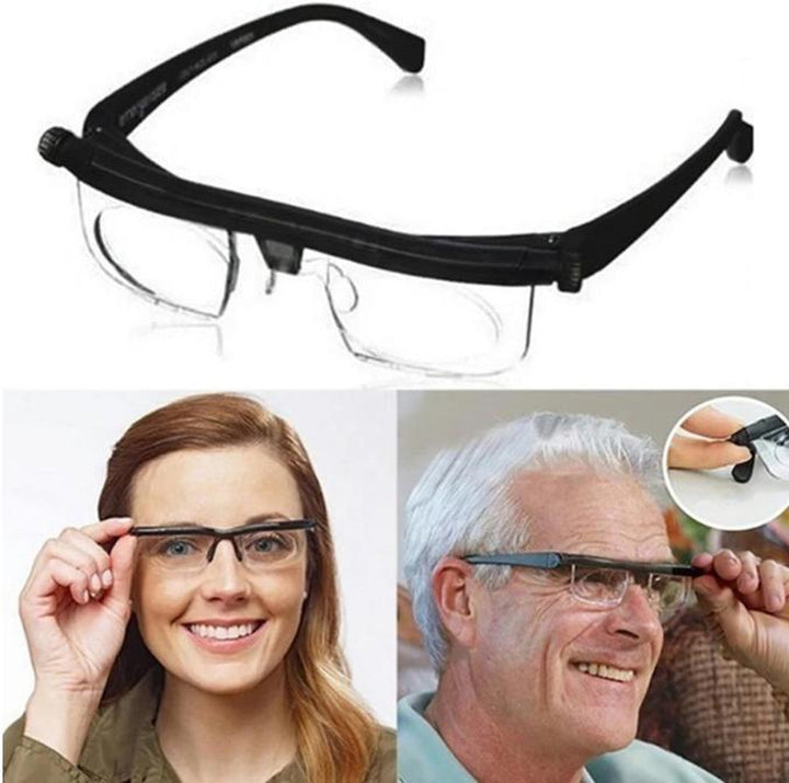 Stylowe okulary regulowane, podwójne soczewki z regulacją, wygodne oprawki dla idealnego widzenia, akcesoria dla kobiet.