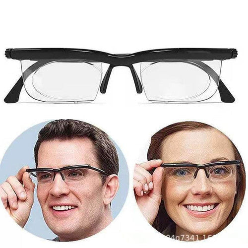 Stylowe okulary regulowane, podwójne soczewki z regulacją, wygodne oprawki dla idealnego widzenia, akcesoria dla kobiet.