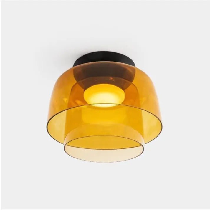 "Lustre de plafond en verre, style moderne et médiéval, lumière chaleureuse et design élégant, idéal pour salon ou salle à ma