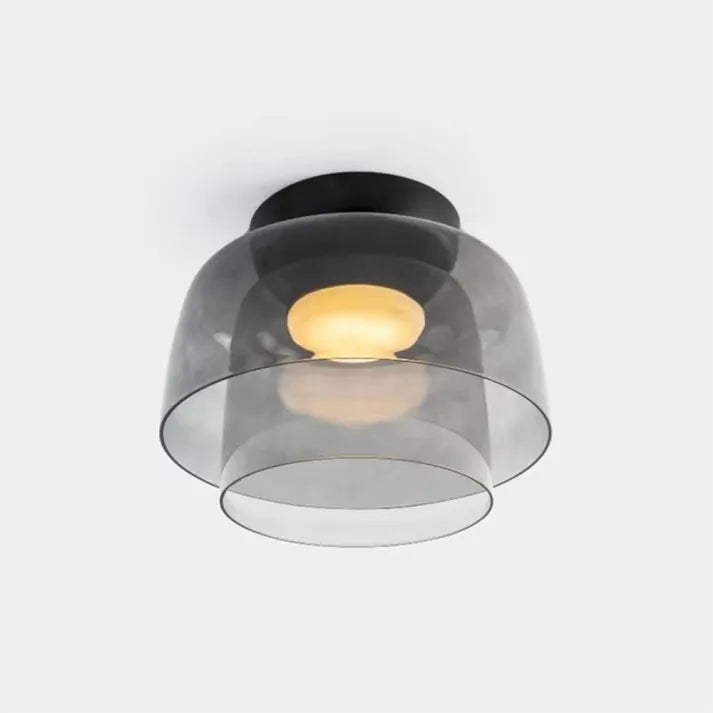 "Lustre de plafond en verre, style moderne et médiéval, lumière chaleureuse et design élégant, idéal pour salon ou salle à ma