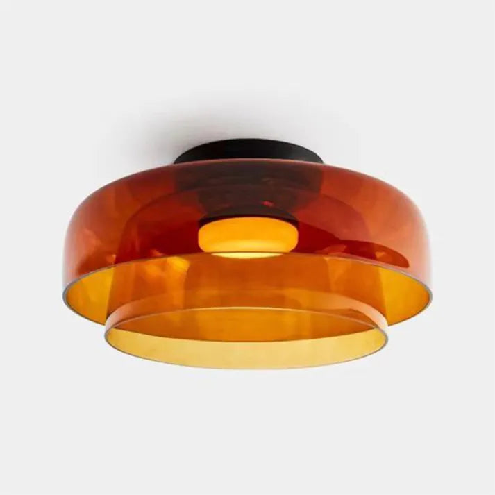 "Lustre de plafond en verre, style moderne et médiéval, lumière chaleureuse et design élégant, idéal pour salon ou salle à ma