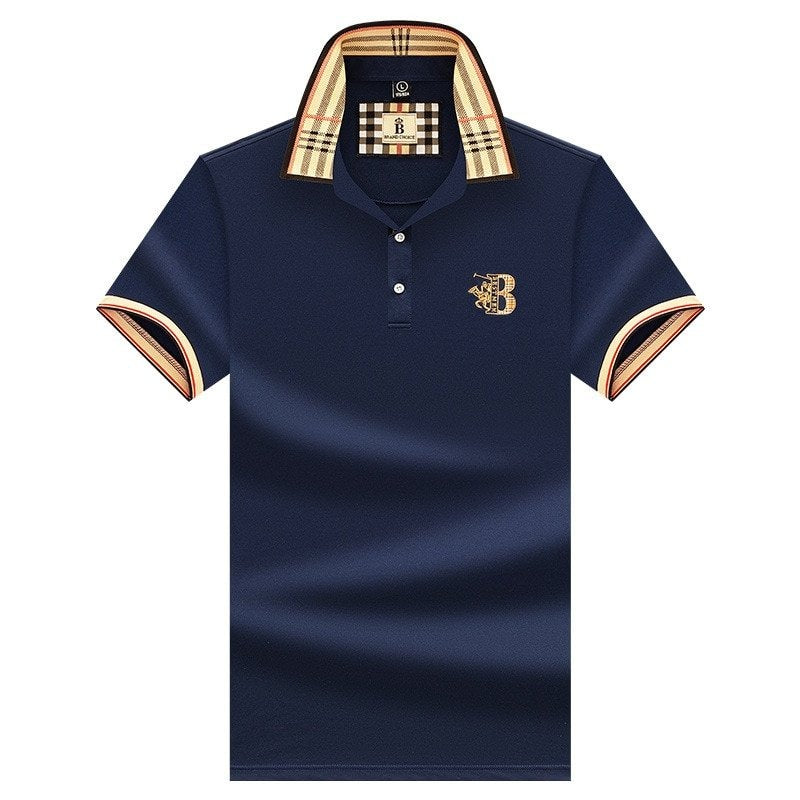 Modna męska koszulka polo z krótkim rękawem, casualowy styl na lato, zapewniająca komfort.