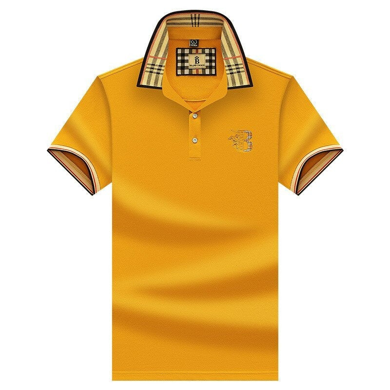 Stylowa męska koszulka polo z krótkim rękawem, casualowy look, zapewnia wygodę i modny wygląd.