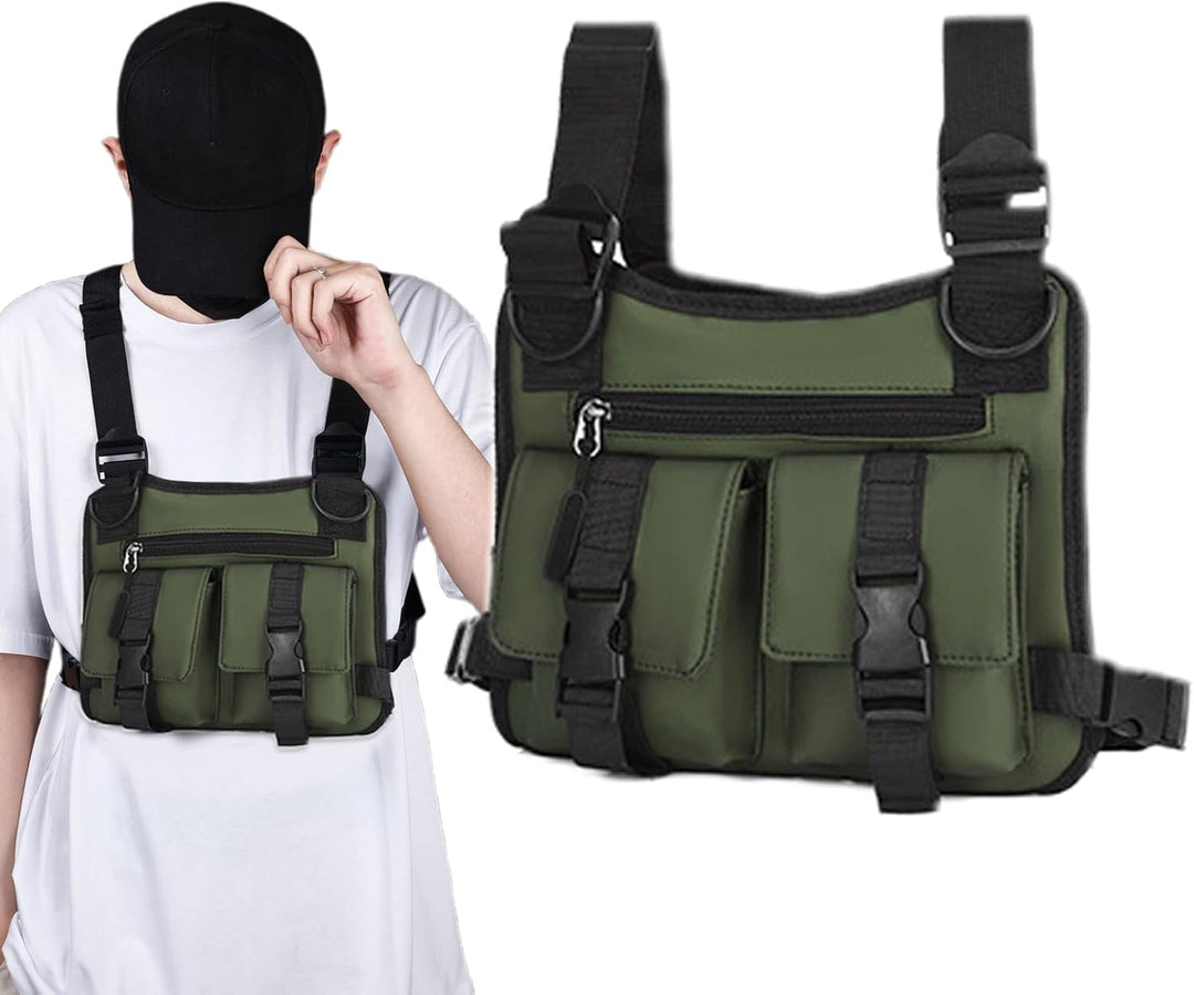 Męska kamizelka Dravon do biegania i aktywności outdoor, regulowana, uniwersalny design.