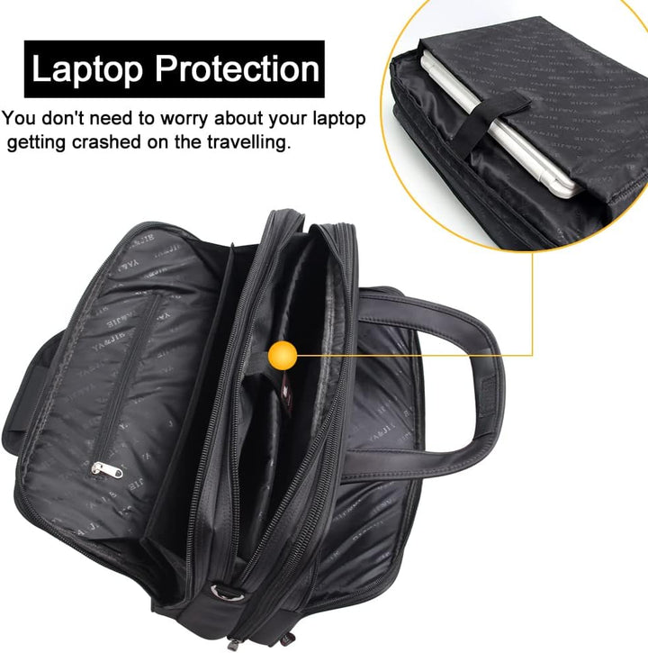 Wytrzymała męska torba biznesowa z płótna, z przegródkami na laptopa i dokumenty. Idealna do codziennego użytku.