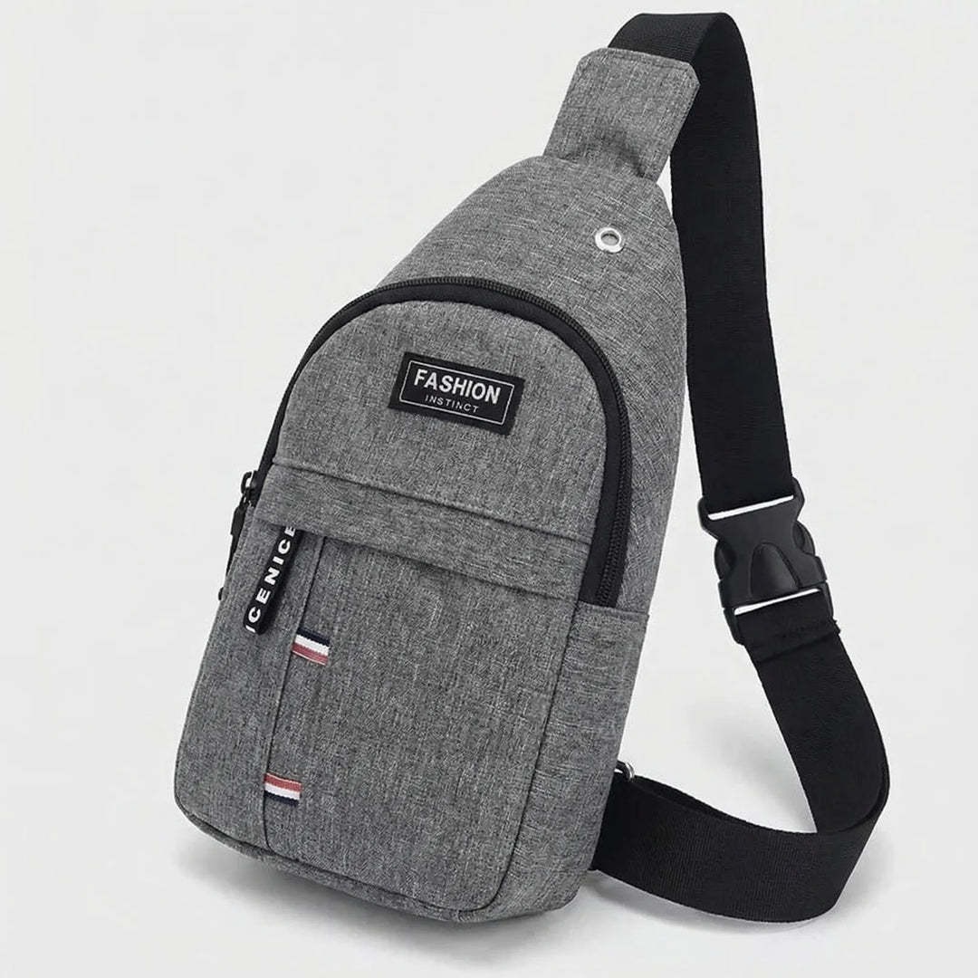 Czarna torba sportowa crossbody dla mężczyzn, idealna na rower, bieganie, turystykę i podróże.