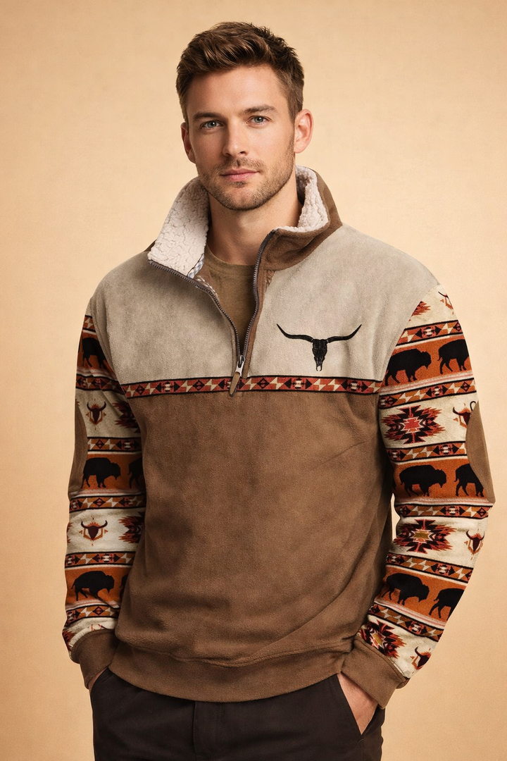 Modny męski sweter kardigan z suwakiem. Komfortowa bluza zapinana na co dzień.