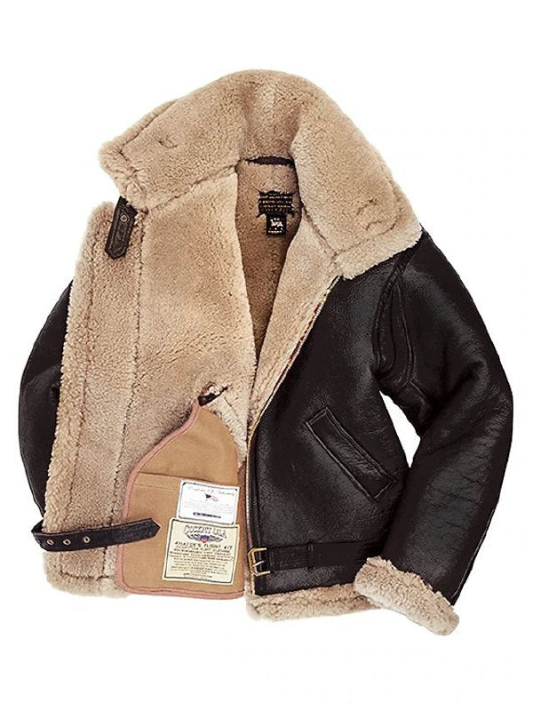 Męski płaszcz aviator, ciepły i stylowy na zimę, ponadczasowy design, modna kurtka, idealna do miejskich stylizacji.