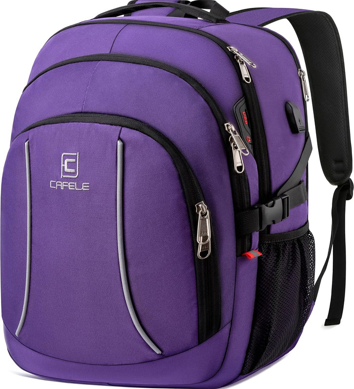 Plecak TechPro z organizerem na laptopa 17,3", wodoodporny, z portem USB i antykradzieżowy.
