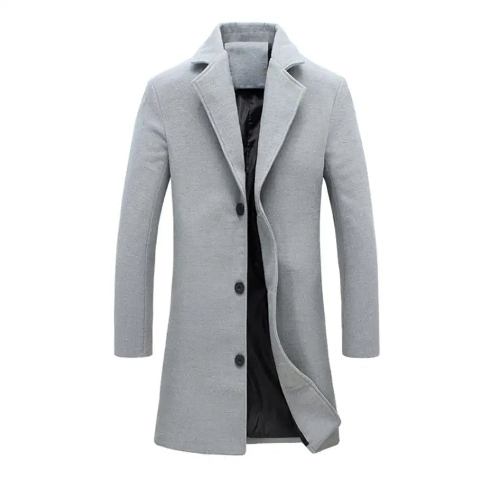 Męski płaszcz Tommy's Garrison w stylu Peaky Blinders, czarny, z termiczną podszewką, idealnym krojem, zapewniający ponadczasową i nowoczesną elegancję.