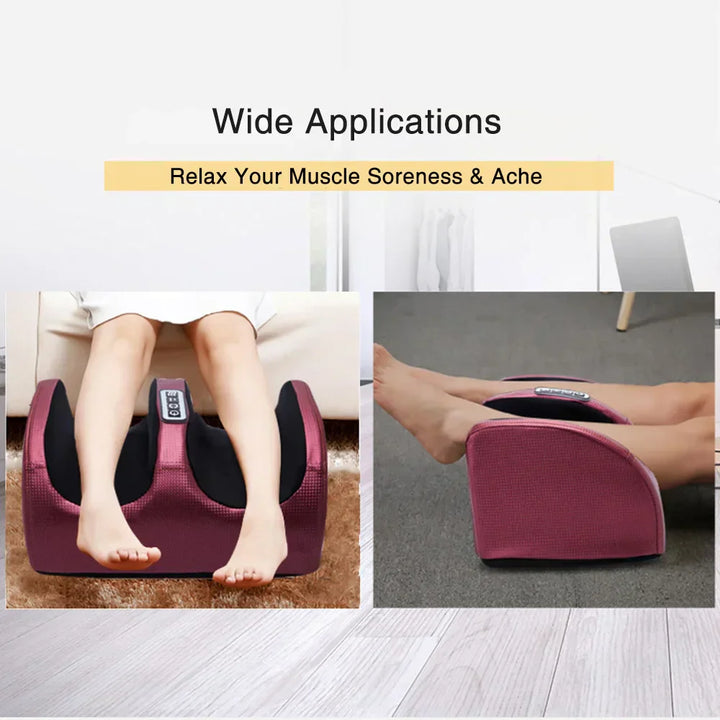Podgrzewany masażer do stóp Shiatsu, kompaktowa konstrukcja, obrotowe kulki masujące, kojące ciepło, domowe wellness.