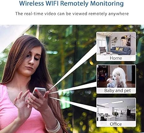 Kompaktowa mini kamera bezpieczeństwa WiFi 1080P o dyskretnych konturach, nagrywająca wideo HD w środku i na zewnątrz.