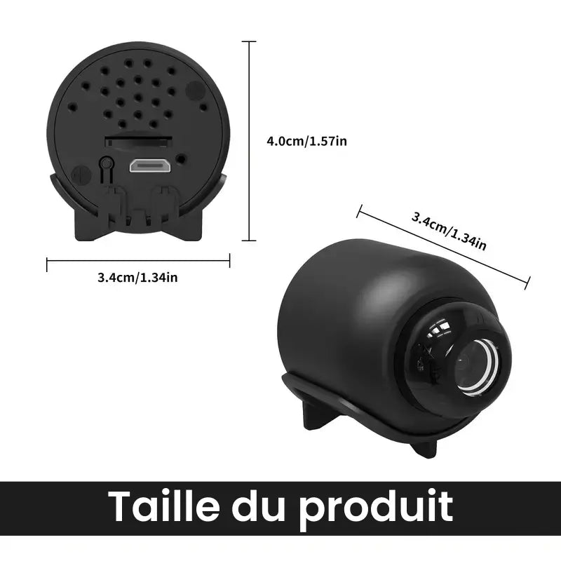 Mini bezprzewodowa kamera szpiegowska, kompaktowa, jakość HD, idealna do dyskretnego monitoringu wewnątrz i na zewnątrz.