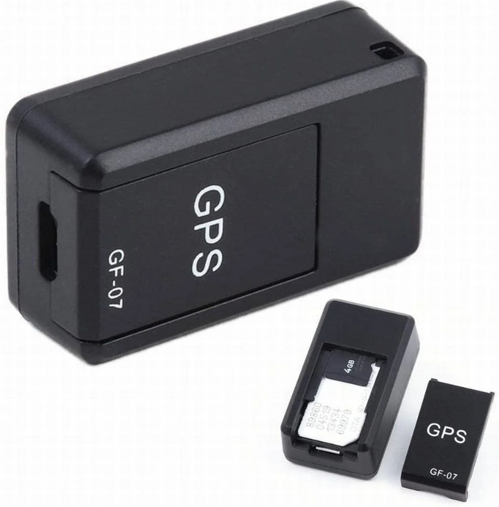 Mini magnetyczny lokalizator GPS w kolorze czarnym, kompaktowy i dyskretny, do globalnego śledzenia bez abonamentu, wytrzymały i łatwy w instalacji.