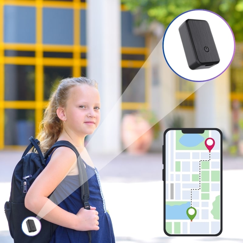 Lokalizator GPS dla dzieci, mały i dyskretny, śledzenie w czasie rzeczywistym, bezpieczeństwo, alarm strefowy, łatwy do przenoszenia.