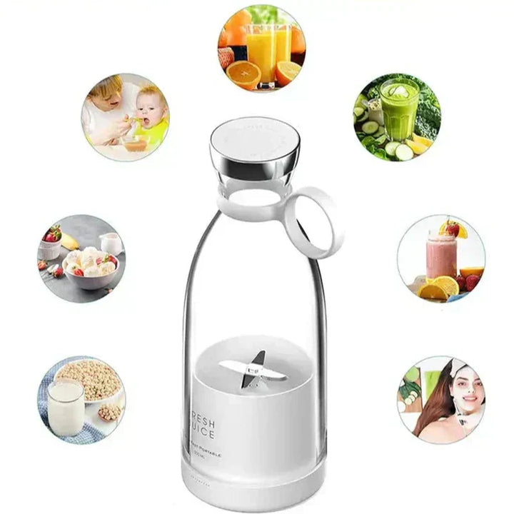 Przenośny blender ultra-kompaktowy, stylowy, z akumulatorem i mocnymi ostrzami do smoothie i koktajli proteinowych.