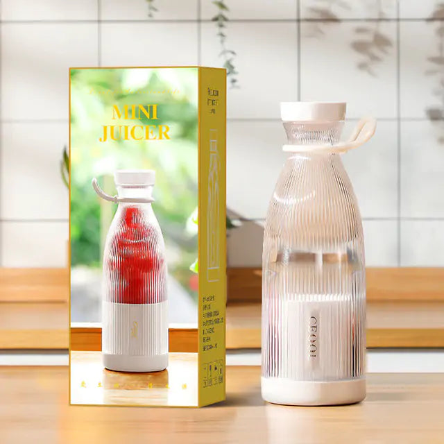 Przenośny blender ultra-kompaktowy, stylowy, z akumulatorem i mocnymi ostrzami do smoothie i koktajli proteinowych.