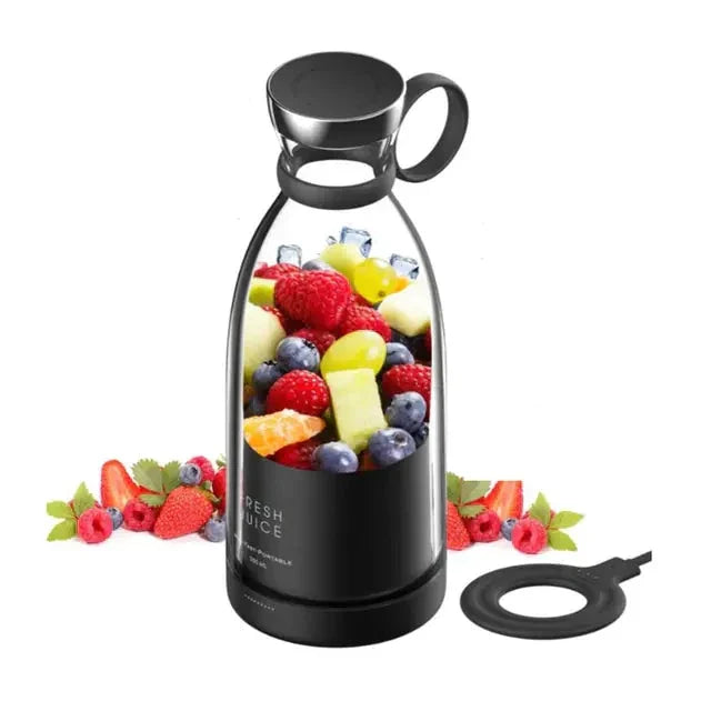 Przenośny blender ultra-kompaktowy, stylowy, z akumulatorem i mocnymi ostrzami do smoothie i koktajli proteinowych.