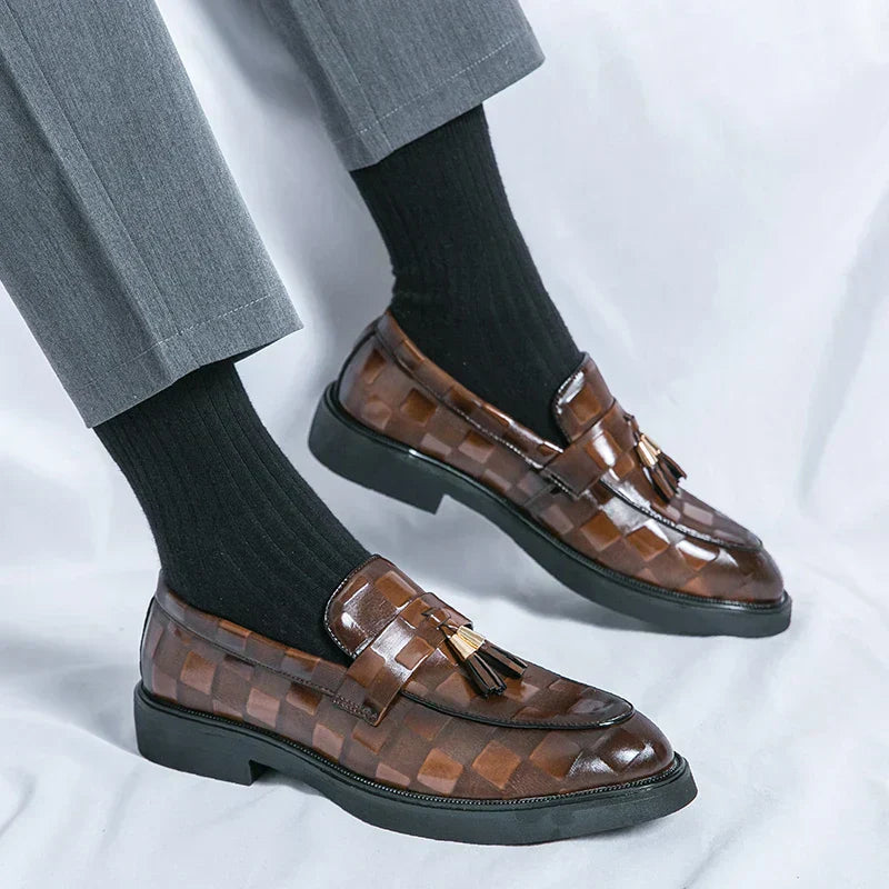 Męskie mokasyny ze prawdziwej skóry, klasyczny design, eleganckie wykończenie, optymalny komfort, elastyczna podeszwa.