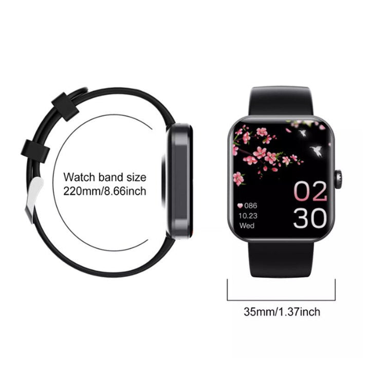 Smartwatch z czujnikiem glukozy, dla dbających o zdrowie, bez igieł, pomiar tętna i snu.