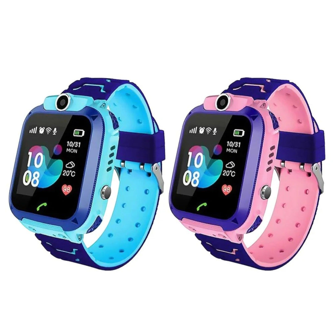 Smartwatch dla dzieci GPS, kolorowy z aparatem, dwukierunkowymi połączeniami i wbudowanym przyciskiem SOS dla bezpieczeństwa i zabawy.